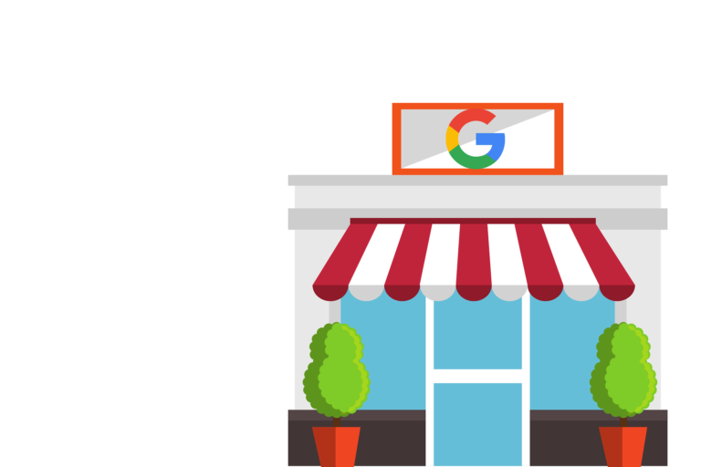 Google my business store with logo